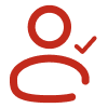 Icône utilisateur avec coche illustrant l'engagement