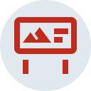 Icône représentant un panneau d’affichage urbain Myseety