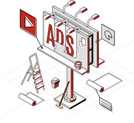 Illustration d'une mise en place d'une campagne d'affichage