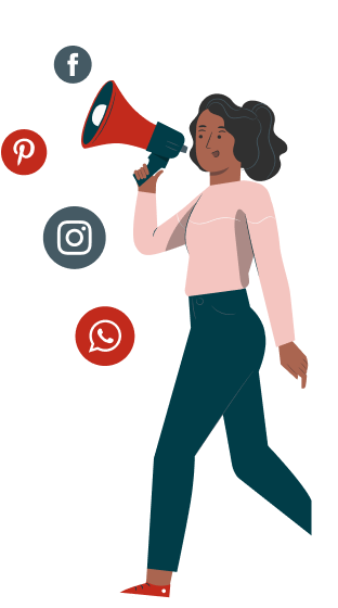 Illustration d'une femme représentant les responsables communications